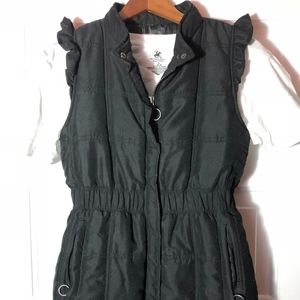 Tulle Quilted Vest w/ruffle